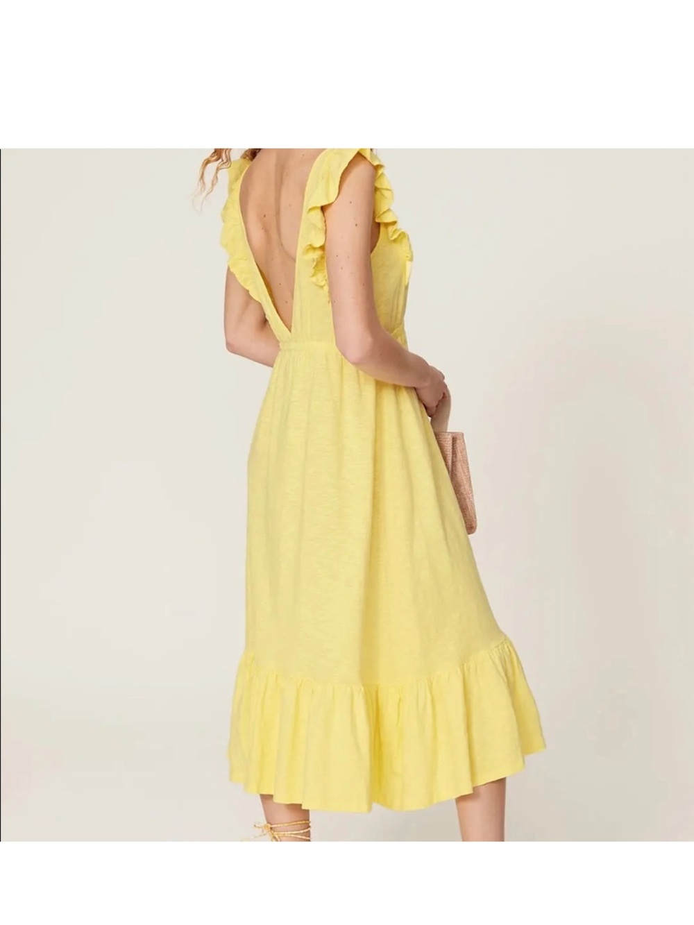Ba&sh voyce yellow dress size large
